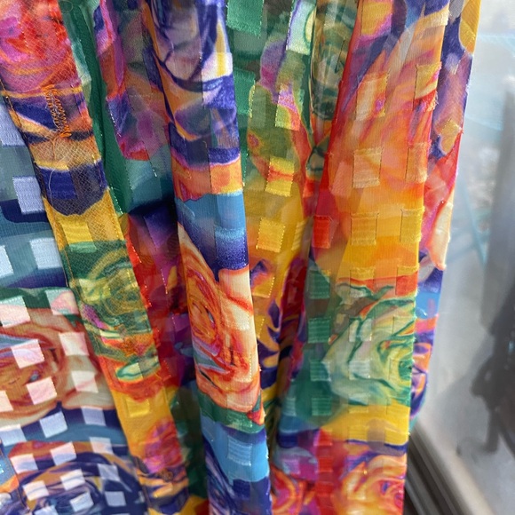 ELee Multicolor Checkered Floral Shirt - Picture 2 of 5